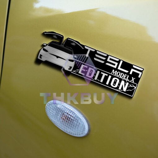 Tesla Model X Edition Laser Engraved or 3D Inlayed Car Name Badge - Image 7