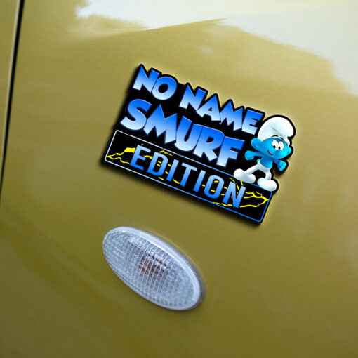 No Name Smurf Edition Laser Engraved or 3D Inlayed Car Name Badge - Image 5