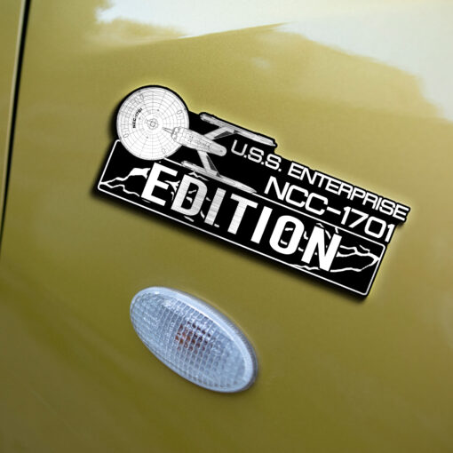 Constitution Class U.S.S. Enterprise NCC-1701 Edition Laser Engraved or 3D Inlayed Car Name Badge - Image 6