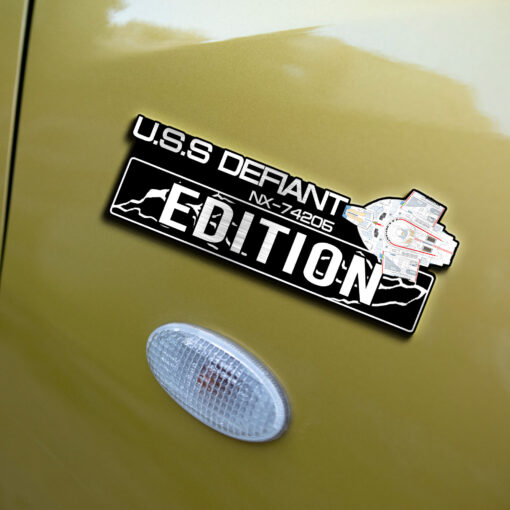 Defiant Class U.S.S Defiant NX-74205 Edition Laser Engraved or 3D Inlayed Car Name Badge - Image 6