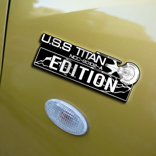 U.S.S Titan NCC-80102-A Edition Laser Engraved or 3D Inlayed Car Name Badge - Image 4