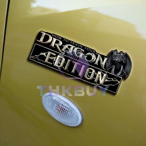 Toothless Edition Laser Engraved or 3D Inlayed Car Name Badge Version 2 - Image 4