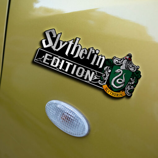 Harry Potter - Slytherin Edition Laser Engraved or 3D Inlayed Car Name Badge - Image 4