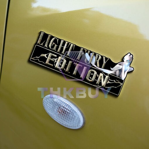 Light Fury Edition Laser Engraved or 3D Inlayed Car Name Badge - Image 6