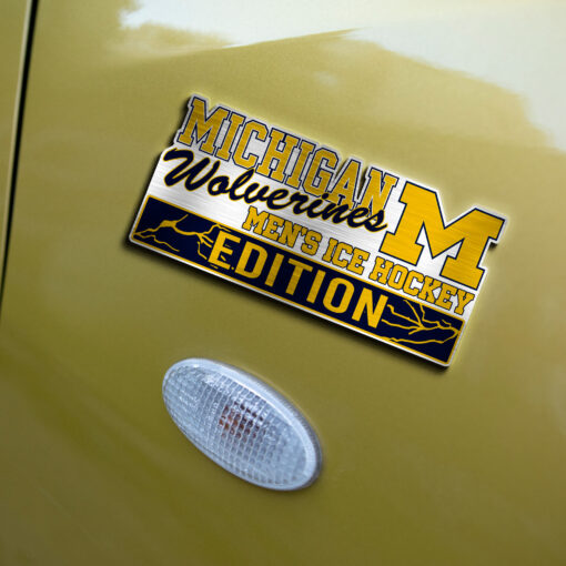 Michigan Wolverines men's ice hockey Edition Laser Engraved or 3D Inlayed Car Name Badge - Image 4