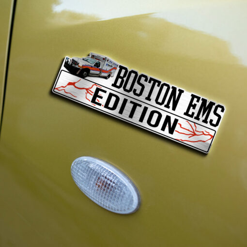 Boston, Massachusetts, Boston EMS Edition Laser Engraved or 3D Inlayed Car Name Badge - Image 3