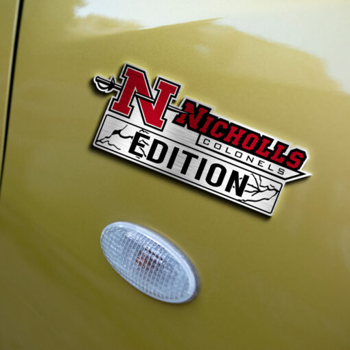 Nicholls State University Nicholls Colonels Edition Laser Engraved or 3D Inlayed Car Name Badge - Image 6