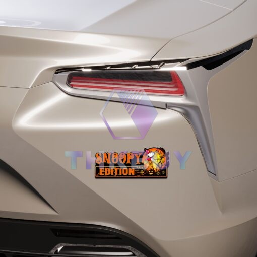 Snoopy Halloween Edition Laser Engraved or 3D Inlayed Car Name Badge - Image 6