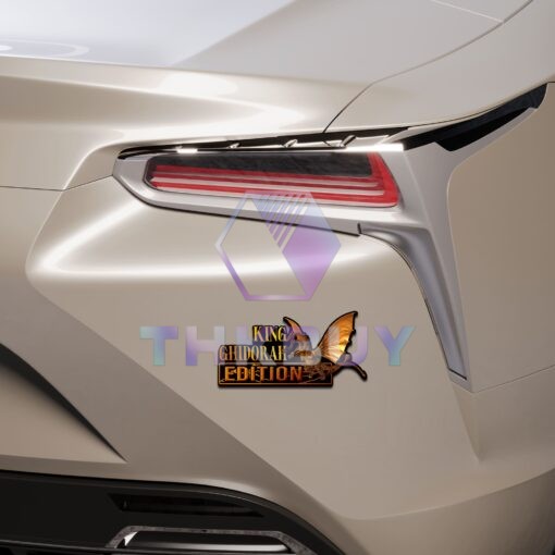 King Ghidorah Edition Laser Engraved or 3D Inlayed Car Name Badge - Image 6