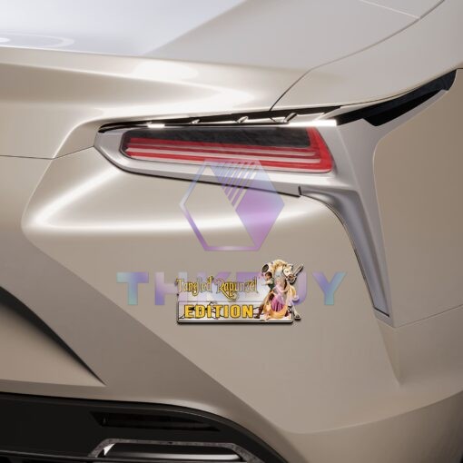 Tangled Rapunzel Edition Laser Engraved or 3D Inlayed Car Name Badge - Image 6