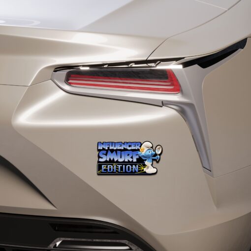 Influencer Smurf Edition Laser Engraved or 3D Inlayed Car Name Badge - Image 5