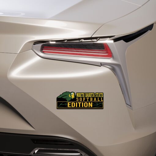 North Dakota State Bison Softball Edition Laser Engraved or 3D Inlayed Car Name Badge - Image 4