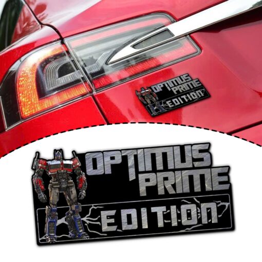 Optimus Prime Edition Laser Engraved or 3D Inlayed Car Name Badge
