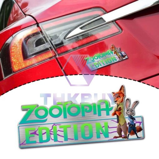Zootopia Edition Laser Engraved or 3D Inlayed Car Name Badge