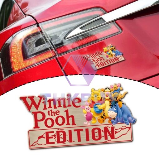 Winnie The Pooh Edition Laser Engraved or 3D Inlayed Car Name Emblem Badges