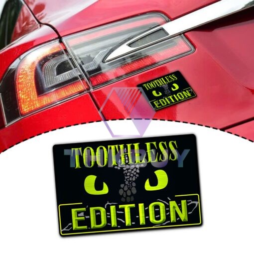 Toothless Eyes Edition Laser Engraved or 3D Inlayed Car Name Badge