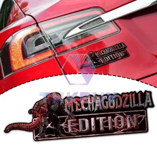 Mechagodzilla Edition Laser Engraved or 3D Inlayed Car Name Badge Version 2