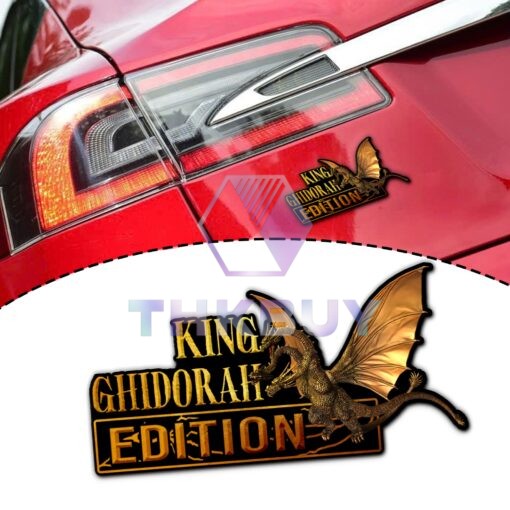 King Ghidorah Edition Laser Engraved or 3D Inlayed Car Name Badge