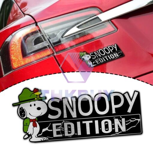 Snoopy Boyscout Edition Laser Engraved or 3D Inlayed Car Name Badge