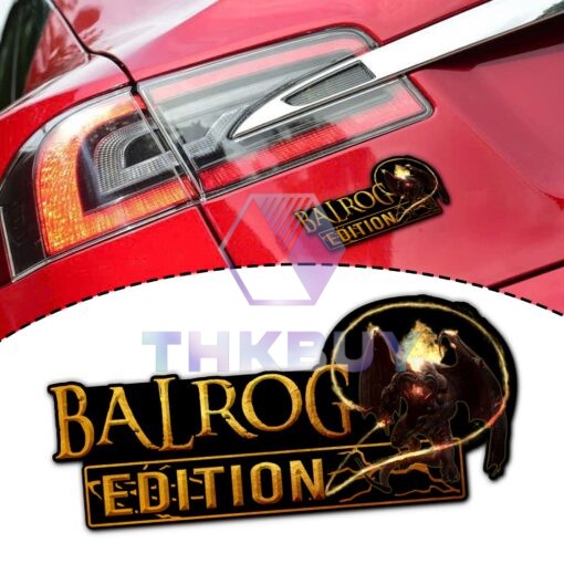 Balrog LOTR Edition Laser Engraved or 3D Inlayed Car Name Badge