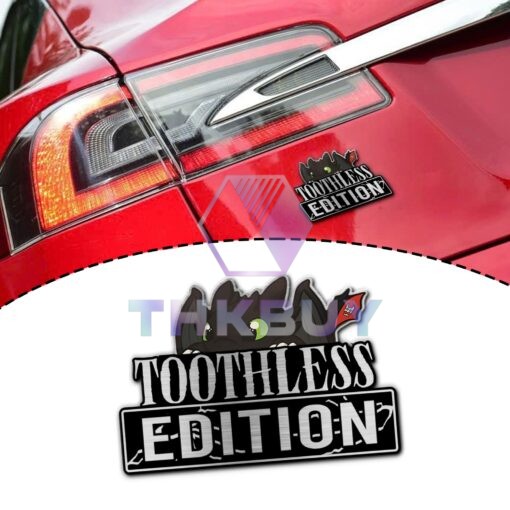 Toothless Edition Laser Engraved or 3D Inlayed Car Name Badge Version 3
