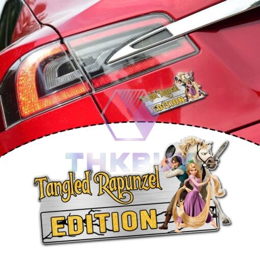 Tangled Rapunzel Edition Laser Engraved or 3D Inlayed Car Name Badge