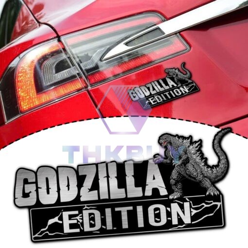 Godzilla Edition Laser Engraved Car Name Badge Version 2