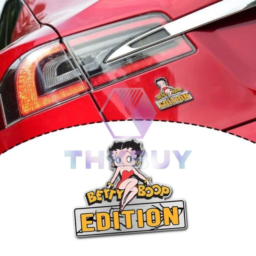 Betty Boop Edition Laser Engraved or 3D Inlayed Car Name Badge