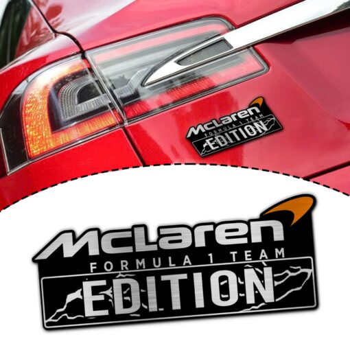 McLaren Formula 1 Team Edition Laser Engraved or 3D Inlayed Car Name Badge