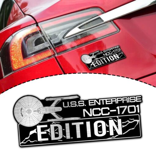 Constitution Class U.S.S. Enterprise NCC-1701 Edition Laser Engraved or 3D Inlayed Car Name Badge