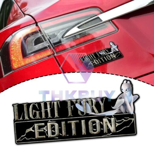 Light Fury Edition Laser Engraved or 3D Inlayed Car Name Badge