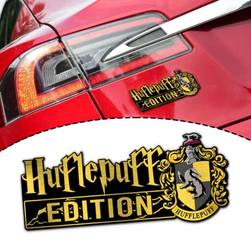 Harry Potter - Huflepuff Edition Laser Engraved or 3D Inlayed Car Name Badge