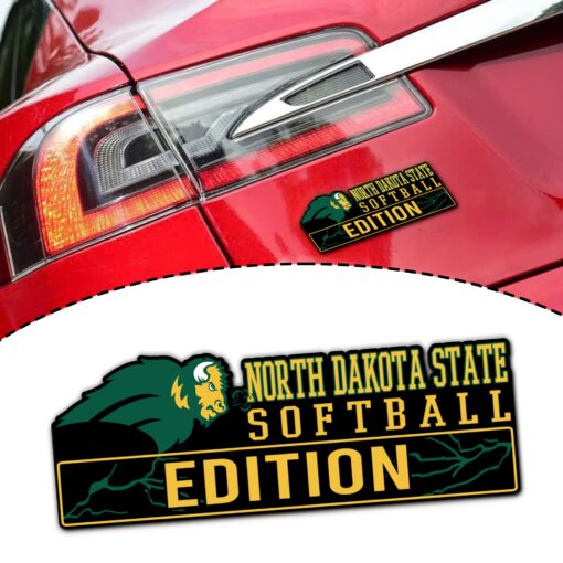 North Dakota State Bison Softball Edition Laser Engraved or 3D Inlayed Car Name Badge