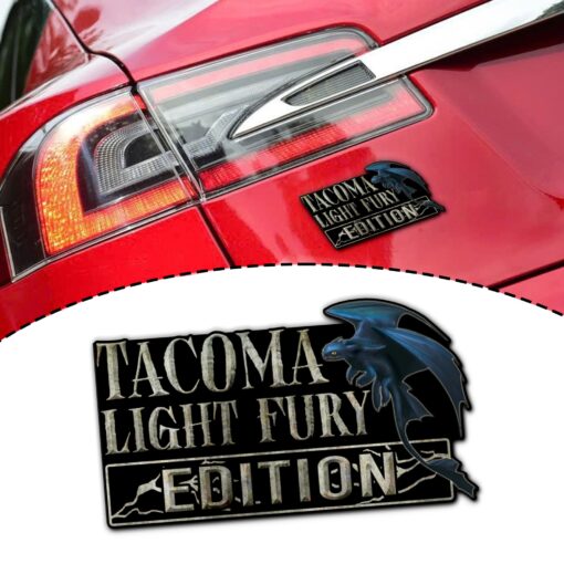 Night Fury Edition Laser Engraved or 3D Inlayed Car Name Badge