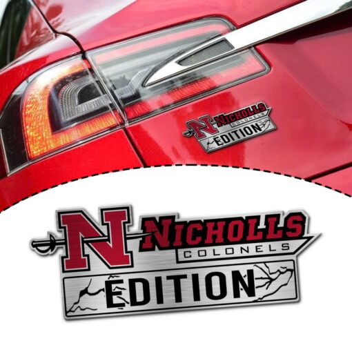 Nicholls State University Nicholls Colonels Edition Laser Engraved or 3D Inlayed Car Name Badge
