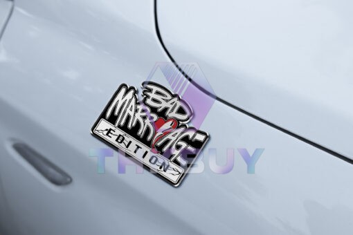 Bad Marriage Edition Laser Engraved Car Emblem - Image 5