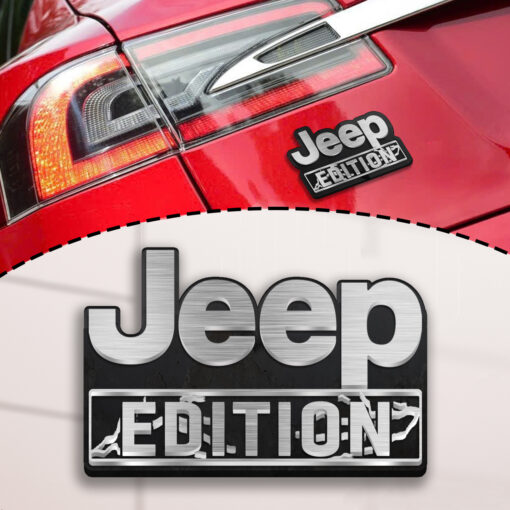 Jeep Edition Laser Engraved or 3D Inlayed Car Name Badge