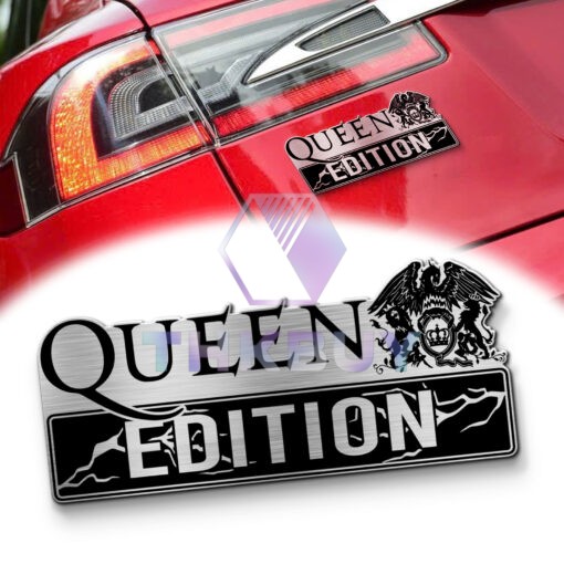 Queen Edition Laser Engraved Car Name Emblem