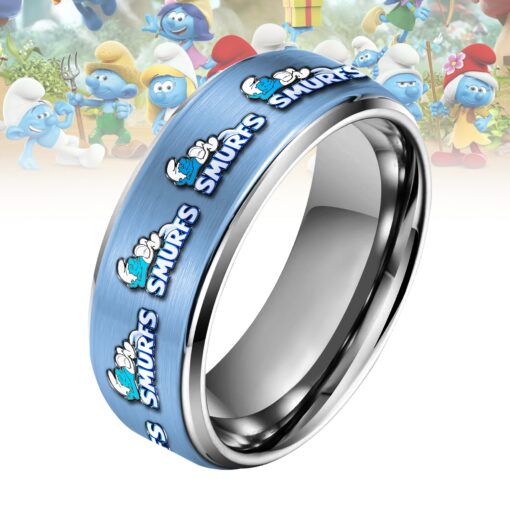 The Smurfs Silver Tungsten Ring