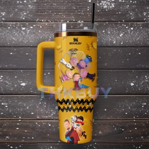 Snoopy Custom Stanley Quencher 40oz Stanley Tumbler - Image 4