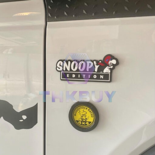 Snoopy In Red Baron Gear Edition Laser Engraved or 3D Inlayed Car Name Badge - Image 9