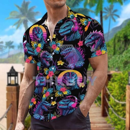 Godzilla Tropical Hawaiian Shirt - Image 2