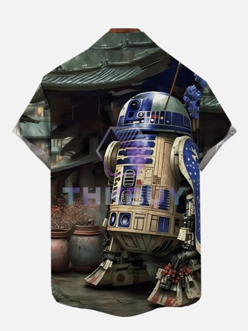 Star War Ukiyoe Machine Print Hawaiian Shirt - Image 2