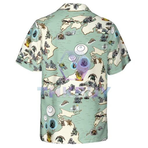 Godzilla Battle History 1954 -1975 Hawaiian Shirt - Image 4