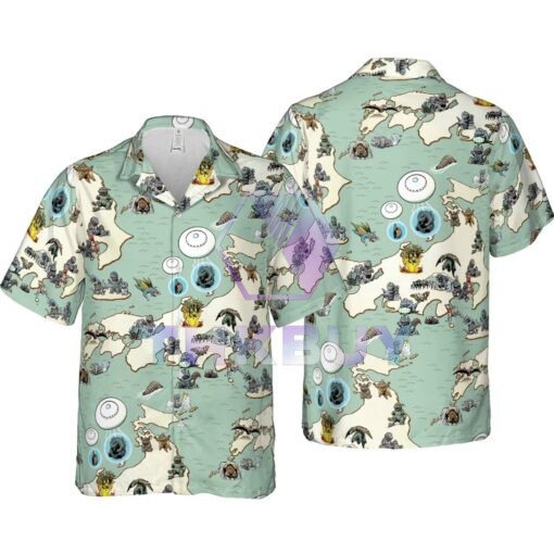 Godzilla Battle History 1954 -1975 Hawaiian Shirt
