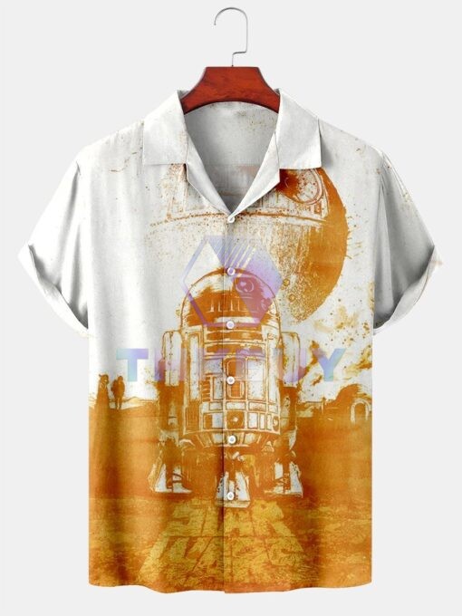 Star Wars Retro Planet Print Hawaiian Shirt
