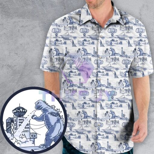 Cold War Apocalypse Godzilla Hawaiian Shirt - Image 2
