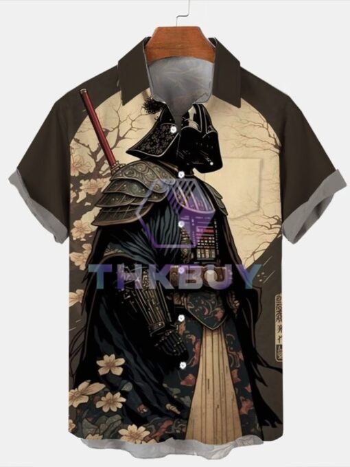 Star Wars Ukiyo-e Robot Print Hawaiian Shirt