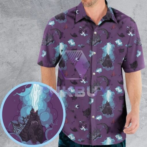King Of The Monsters Godzilla Hawaiian Shirt - Image 2