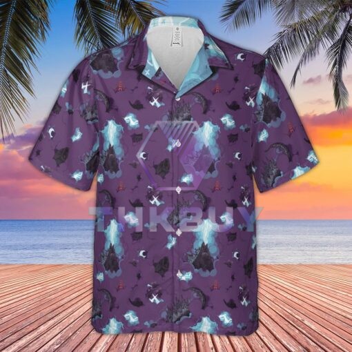 King Of The Monsters Godzilla Hawaiian Shirt - Image 3
